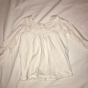 white GAP kids long sleeve